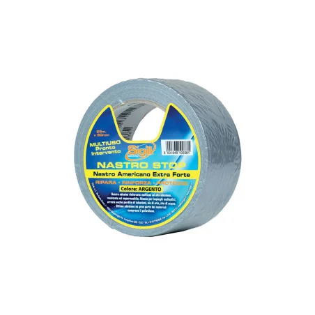 Nastro Extra Forte Americano Fibrato Rinforzato 25m x 50mm