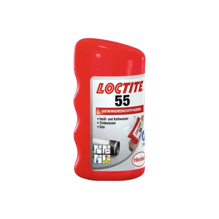 Filo sigillaraccordi Loctite 55 160m per tenuta immediata su raccordi in metallo e plastica