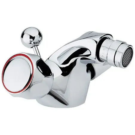 Rubinetto monoforo bidet con scarico automatico da 1'1/4, altezza bocca 8 cm