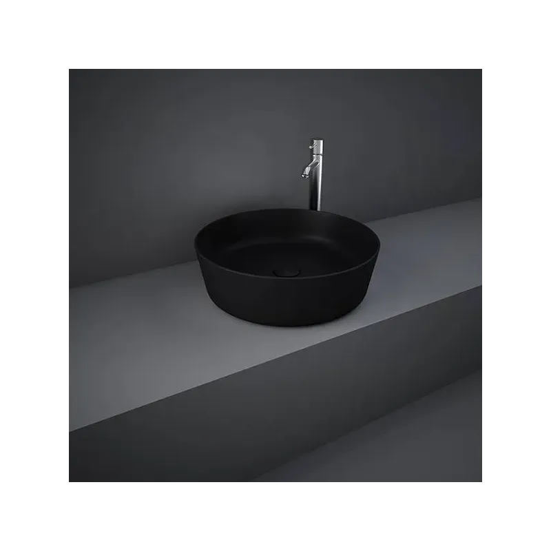 Lavabo da appoggio RAK Feeling rotondo nero opaco Matt Black