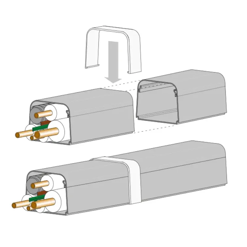 Raccordo canaline 90x65 per impianti elettrici