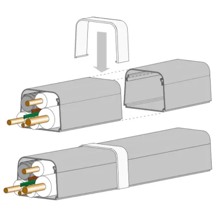 Raccordo canaline 90x65 per impianti elettrici