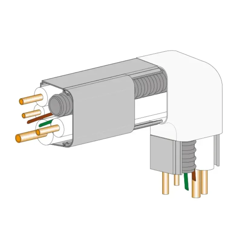 Curva piana canalina per impianti elettrici