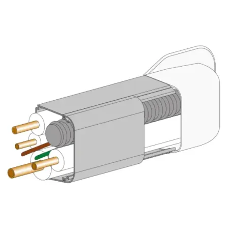 Curva a muro canalina per impianti elettrici