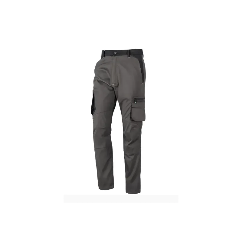 Pantalone multitasche Discovery bicolore stretch