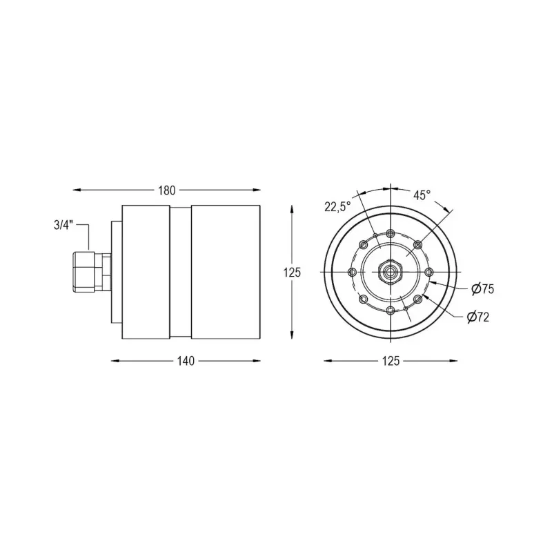 Nicchia PVC per Lampade MINI SUB con Pressacavo