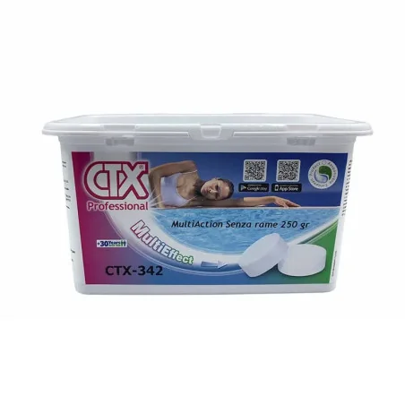 Pastiglie multiazione 250G CTX-342 per piscine - Igienizzante, alghicida e flocculante